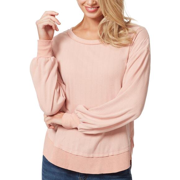 Jessica Simpson Tops - Jessica Simpson Womens Poppy Dolman Sweater XL Pink Ribbed Trim Pullover NWT
